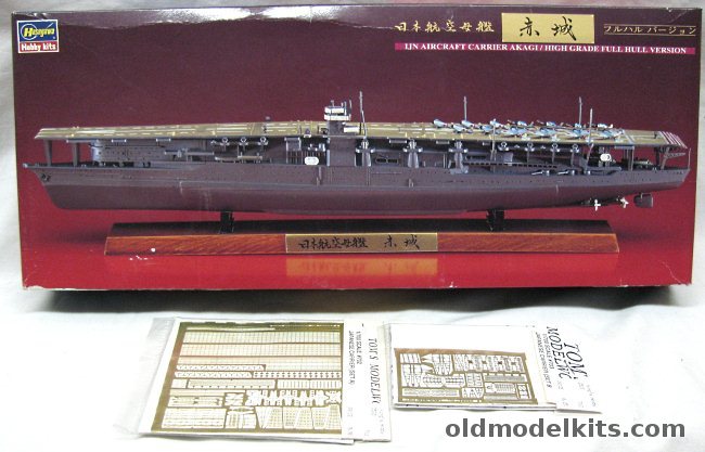 Hasegawa 1/700 Akagi IJN Aircraft Carrier - Full Hull High Grade Issue - With Tom's Photoetch Sets A and B, 43156 plastic model kit